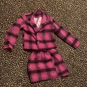 Lola & the Boys Plaid Pink and Black Girls Size 10